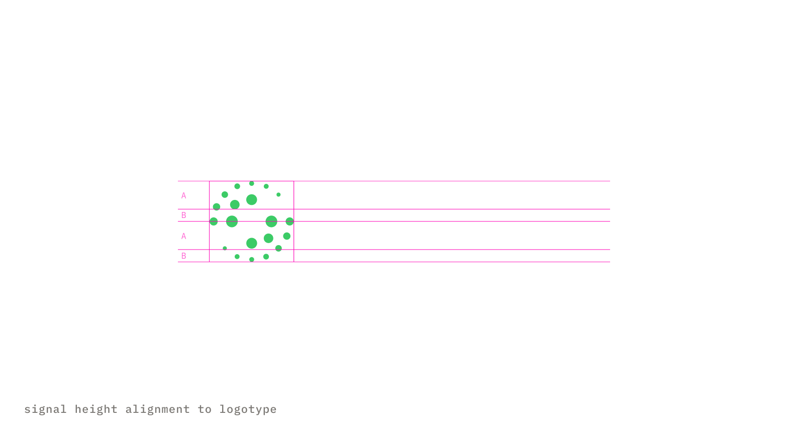 Signal height alignment to logotype